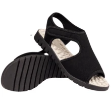 Women's Orthopedic Sandal Comfortable Massaging Insole Relief From Heel Spurs And Plantar Fasciitis Lightweight Soft - màu đen - Xem 5