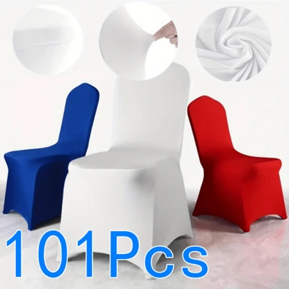1/20/101 pièces 10/20/101 pièces Housses de chaise en spandex multicolores, douces et durables, haute élasticité, amovibles, pour renouveler de vieilles chaises, housses de chaise, housses de chaise de salle à manger, housses de chaise universelles, nappes, housses de meubles, housses de siège, housses de canapé, housses de chaise de bureau, coussins de siège, pour salle à manger, salon, mariage, fête, conférence, banquet, anniversaire, décoration de la maison, rentrée des classes, Noël, Halloween, décoration de table, décoration de chambre, décorations de Noël