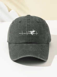 1 Stück Modische Damen Baseball Kappe mit Frosch Herzschlag Aufdruck, weiche Krone, verstellbare Größe, Sonnenhut für Outdoor, Geschenk für Feiertage, Hiphop, Outdoor Sport, Camping, Partys, Urlaub