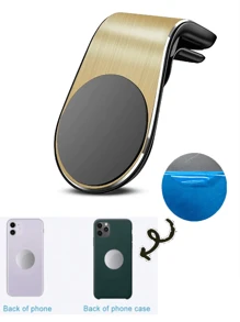 Supporto magnetico per telefono da auto a forma di L per la presa d'aria, supporto universale per cellulare con forte adesione magnetica, supporto magnetico in metallo per telefono da auto compatibile con , smartphone Android, regalo per compleanni, famiglia, amici