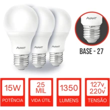 Kit 10 Led Lamps 15w Avant Bulb E27 6500k Cool White 110/220v 1311 Lumens