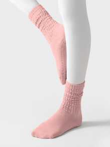 1-3 Pairs Solid Color Silicone Anti-Slip Yoga Socks, Shock-Absorbing, Noise-Reducing, Wear-Resistant. Indoor Jumping Rope Floor Socks Suitable For Professional Fitness, Pilates, Ballet And Outdoor Sports, Also Suitable For Daily Wear, Unisex