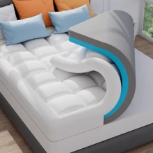Luxury Mattress Topper Hotel Quality 10cm / 4 Inches Extra Deep Super Thick Toppers Single Double King SuperKing Size Comfy Bedding Quilted Pad