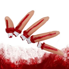 5pcs Halloween Creepy Prop Decor - Bloody Severed Finger, Realistic Decoration