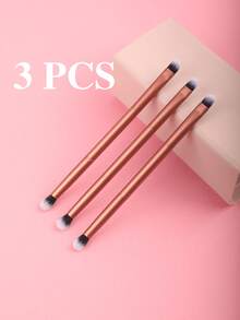 1/2/3/5/10PCS New Arrive Aluminum Tube Double-Ended Makeup Brush Fiber Double-Ended Detail Brush Nose Shadow Brush+ Eyeshadow Brush(Brown), Eyebrow Brush, Eyeshadow Brush, Brush - Brown - View 6