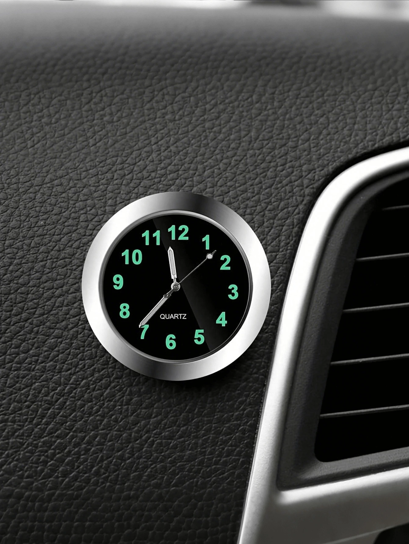 迷你车载时钟，汽车内饰装饰用粘性数字石英钟