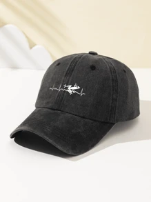 1 Stück Modische Damen Baseball Kappe mit Frosch Herzschlag Aufdruck, weiche Krone, verstellbare Größe, Sonnenhut für Outdoor, Geschenk für Feiertage, Hiphop, Outdoor Sport, Camping, Partys, Urlaub
