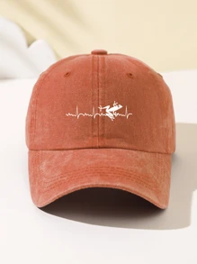 1 Stück Modische Damen Baseball Kappe mit Frosch Herzschlag Aufdruck, weiche Krone, verstellbare Größe, Sonnenhut für Outdoor, Geschenk für Feiertage, Hiphop, Outdoor Sport, Camping, Partys, Urlaub