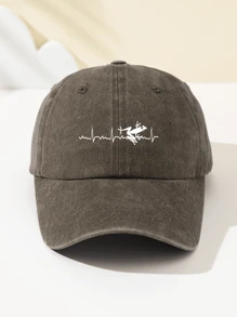 1 Stück Modische Damen Baseball Kappe mit Frosch Herzschlag Aufdruck, weiche Krone, verstellbare Größe, Sonnenhut für Outdoor, Geschenk für Feiertage, Hiphop, Outdoor Sport, Camping, Partys, Urlaub