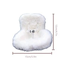 1pc Car Seat For Labubu Dolls With Soft Furry Cushion,Car Seat For Dolls With Air Vent Clip,Cute And Functional Car Ornament For Labubu Fans And Doll For Women Storage Organizer Travel Essentials Back To School Dormitory Storage,Festival Gifts.Christmas Gift Ideas. - Multicolor - View 8