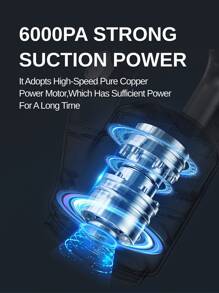 RAF 1 Pc Cordless Handheld Vacuum Cleaner, 6kPa Cyclonic Suction Cordless Car Vacuum Cleaner, Rechargeable High-Power Vacuum For Car/Office/Home