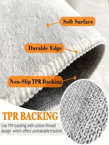 1pc Luxurious Retro Pattern Print Carpet, 1100g High-Density Faux Cashmere + TPR Washable Bottom, 0.6cm Thick, Classic Vintage Minimalist Elements, Soft Plush Area Rug, Suitable For Outdoor, Entrance, Living Room, Bedroom, Laundry Room, Bathroom, Machine Washable All-Season Large Size Mat, Home Decor
