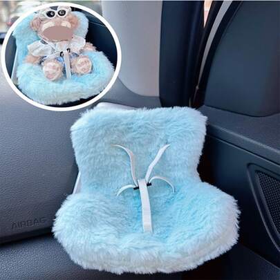 1pc Car Seat For Labubu Dolls With Soft Furry Cushion,Car Seat For Dolls With Air Vent Clip,Cute And Functional Car Ornament For Labubu Fans And Doll For Women Storage Organizer Travel Essentials Back To School Dormitory Storage,Festival Gifts.Christmas Gift Ideas.