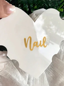 1 peça de decoração para unhas em formato de coração branco, decoração de fundo para sessão de fotos