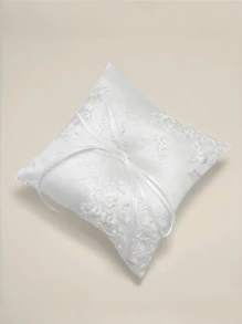 1pc Wedding Ring Bearer Pillow, Lace Fairy Ring Pillow For Wedding Ceremony Party