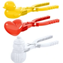 3pcs Snowball Making Tools, Duck, Snowman, Heart Shape, Outdoor Snowball Clip Random Color (3pcs/Set) Birthday Gifts Graduation