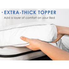 Luxury Mattress Topper Hotel Quality 10cm / 4 Inches Extra Deep Super Thick Toppers Single Double King SuperKing Size Comfy Bedding Quilted Pad