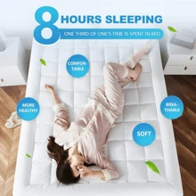 Luxury Mattress Topper Hotel Quality 10cm / 4 Inches Extra Deep Super Thick Toppers Single Double King SuperKing Size Comfy Bedding Quilted Pad