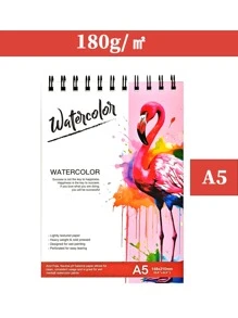 1 كتاب رسم بألوان مائية سميك عالي الجودة مجلد بغلاف حلزوني A3/A4/A5 يحتوي على 24 ورقة (88 رطل/180 جرام/م2) كتب ألوان مائية سميكة خاصة بالطلاب المبتدئين، كتب رسم وتلوين بالألوان المائية للرسم اليدوي، كتب رسم وتلوين للطلاب، ورق رسم وتلوين فني