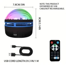 1 件 USB 供电北极光氛围灯带遥控器 - 充满活力的多色 LED 设计，适用于家庭和派对装饰、圣诞节和公司活动、室内照明 | 动态视觉效果 | 彩色 LED 灯、灯光装饰