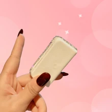 1 pieza Estuche de pastillas decorado con mini strass, caja de pastillas portátil pequeña y lujosa, estuche de almacenamiento de compartimentos con strass de alta gama para medicamentos de la mañana, tarde y noche