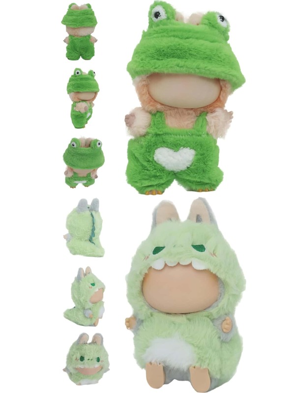 Clothes For Labubu 17cm Accessories Suit Cute Clothes For Labubu Dress Up Animal Style Outfits (NO Doll)