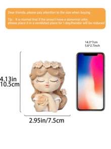 创意桌面可爱化妆刷收纳架花盆花瓶艺术化妆刷浴室收纳架客厅卧室现代家居装饰中心摆件母亲节礼物毕业礼物结婚摆件 - 彩色 - 查看 17