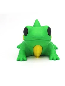 Green Lizard Movable Joints, Stress Relief Fun Toy [No Keychain] - Multicolor - View 9
