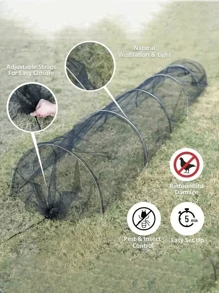 Tunnel da giardino pieghevole - Coperture per verdure e frutta con protezione UV, barriera contro insetti e uccelli, 2 opzioni di dimensioni, adatto per fattorie e serre, protezione per verdure | Copertura da giardino da esterno | Rete resistente