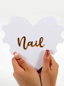 1 peça de decoração para unhas em formato de coração branco, decoração de fundo para sessão de fotos