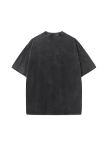 Vintage Wash Tee Grey I Could Be Meaner Slogan Casual Daily Wear - 黑色 - 查看 5