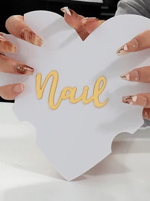 1 peça de decoração para unhas em formato de coração branco, decoração de fundo para sessão de fotos
