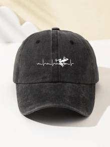1 Stück Modische Damen Baseball Kappe mit Frosch Herzschlag Aufdruck, weiche Krone, verstellbare Größe, Sonnenhut für Outdoor, Geschenk für Feiertage, Hiphop, Outdoor Sport, Camping, Partys, Urlaub