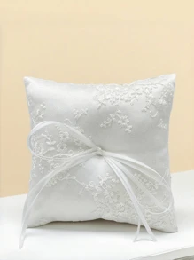 1pc Wedding Ring Bearer Pillow, Lace Fairy Ring Pillow For Wedding Ceremony Party