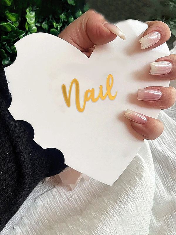 1 peça de decoração para unhas em formato de coração branco, decoração de fundo para sessão de fotos