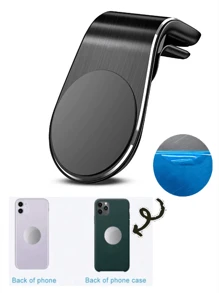 Supporto magnetico per telefono da auto a forma di L per la presa d'aria, supporto universale per cellulare con forte adesione magnetica, supporto magnetico in metallo per telefono da auto compatibile con , smartphone Android, regalo per compleanni, famiglia, amici