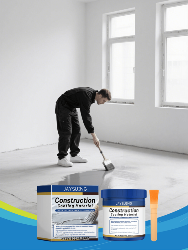 Pintura de piso epoxi a base de agua gris, revestimiento impermeable, anti-crack, Wear-Resis, pintura al óleo duradera y de secado rápido, resistente al deslizamiento, wear-resis para taller y hogar, adecuada para pisos de cemento, a prueba de polvo, abierta y aplicada, fácil instalación, fórmula a partir de base acuosa, impermeable y antideslizante, apertura y aplicación, instalación conveniente, buena resistencia al desgaste, ampliamente Applicable