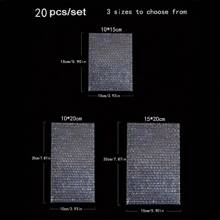 20PCS 10/15/20CM Premium Shockproof Bubble Bag Set - Clear Transparent Thickened Foam Film, Anti-Collision Protective Padded Mailers, Multi-Size Sealed Edge, Holiday Gift Wrap, Express Shipping Essentials, Bestseller For Storage & Worldwide Delivery