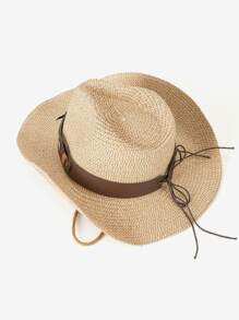 1pc Boho Animal Retro Print Rivet Inlaid Colorblock Water Drop Shaped Hat, Versatile For Men And Women, All Season