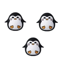 3/25 件企鹅硅胶珠，适用于 DIY 手工笔饰、钥匙扣、项链、手链和挂绳配件 - 耐用硅胶珠，适合珠宝制作 - 珠子和珠子套装 - 黑色 - 查看 6