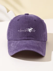1 Stück Modische Damen Baseball Kappe mit Frosch Herzschlag Aufdruck, weiche Krone, verstellbare Größe, Sonnenhut für Outdoor, Geschenk für Feiertage, Hiphop, Outdoor Sport, Camping, Partys, Urlaub