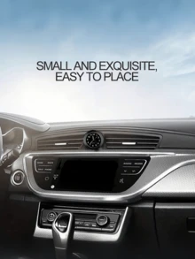 迷你车载时钟，汽车内饰装饰用粘性数字石英钟