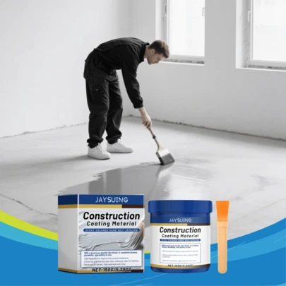 Gray Water-Based Epoxy Floor Paint, Waterproof Coating, Anti-Crack, Wear-Resistant, Durable, Fast-Drying Paint, Anti-Slip, Wear-Resistant, Suitable For Workshop, Home, Cement Floor, Self-Leveling Floor Paint, Dust-Proof, Directly Applicable From Can, Easy To Apply, Water-Based Formula, Waterproof, Anti-Slip, Open And Apply, Convenient Installation, Good Wear Resistance