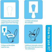 20/30/50/70/100 片马桶盖纸，可冲散纸质马桶盖，适用于成人如厕训练，100% 适用于公共卫生间、飞机、露营的旅行配件