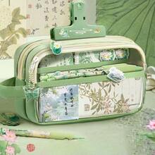 1 buc. nou creativ multi-strat stil chinezesc de înaltă calitate, geantă de papetărie de mare capacitate, cutie de pix, cutie de creion, cadou de papetărie în stil chinezesc nou