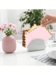 20/40/80pcs Scalloped Cocktail Napkins With Gold Foil Accents Beverage Napkins Scalloped Disposable Paper Napkins For Wedding Dinner Birthday Party Supplies 5 X 5''