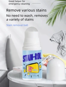 Portable Waterless Clothing Stain Remover Ball, Removes Dirt, Oil, Coffee And Makeup Stains