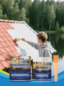 300克透明防水胶，快干，耐高低温，适用于瓷砖、墙壁、屋顶，防水密封胶，适用于地板、屋顶、厕所、窗户、排水沟、外墙的泄漏，无需担心，适用范围广泛 - 彩色 - 查看 3