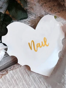 1 peça de decoração para unhas em formato de coração branco, decoração de fundo para sessão de fotos