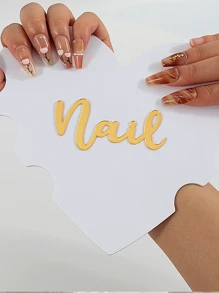1 peça de decoração para unhas em formato de coração branco, decoração de fundo para sessão de fotos